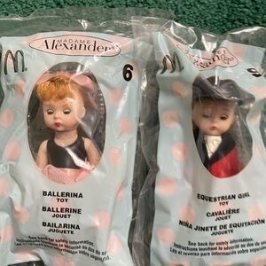 Madame Alexander Ballerina and Equestrian Girl Dolls in Black and Red